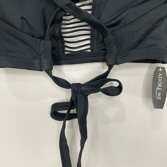 Adore Me NWT black halter cages bikini top XS - Picture 7 of 8
